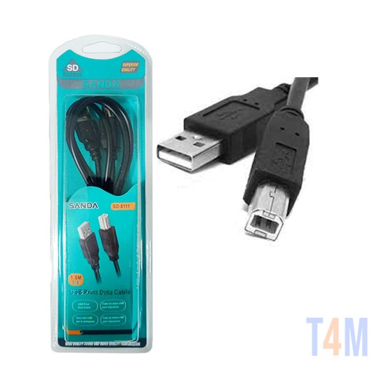 Cabo de Print USB Sanda SD-8111 1,5m Preto